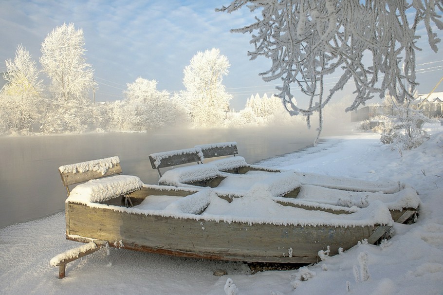 俄罗斯的雪景 让人着迷 那才是真正的下雪