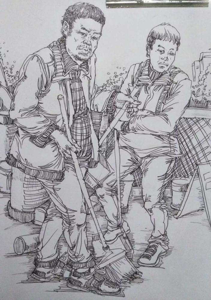 联考人物速写手绘范画,学习线描参考