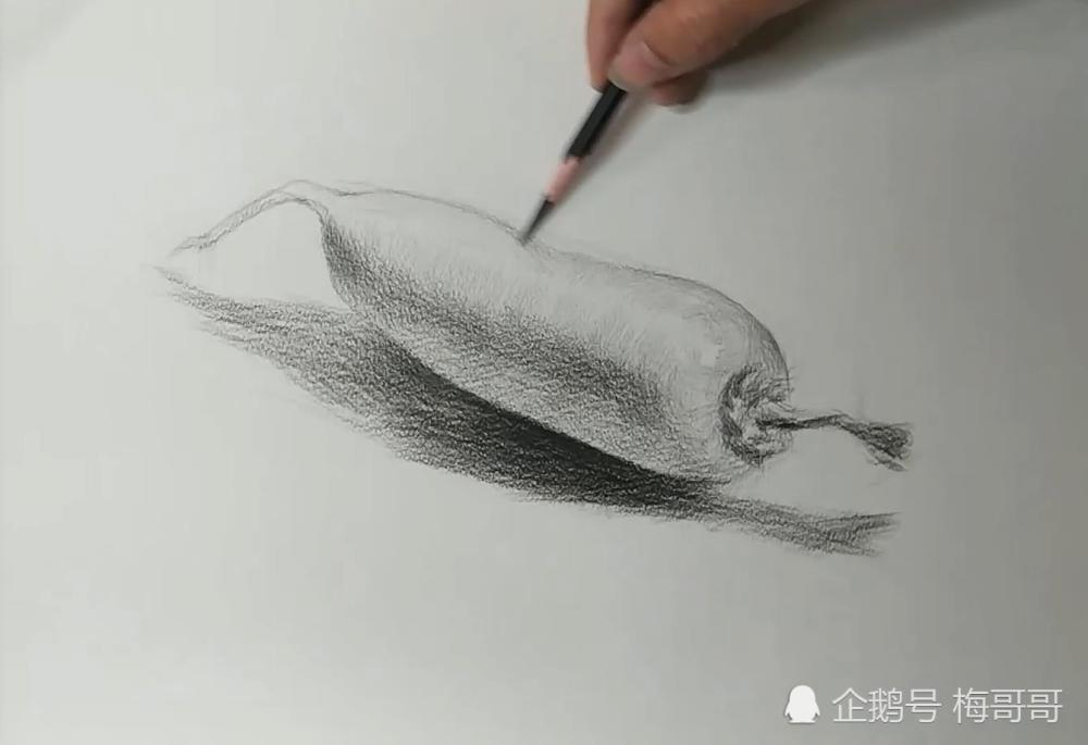 素描课堂,白萝卜素描光影讲解