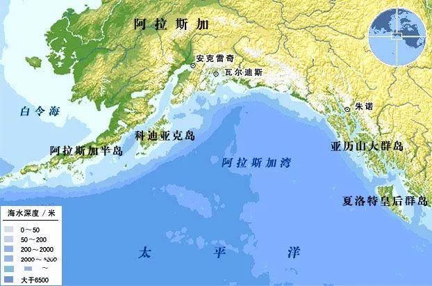 阿拉斯加湾位于美国阿拉斯加州南端,介于阿拉斯加半岛与亚历山大群岛