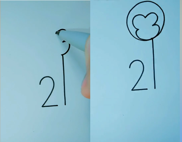 小学生写数字"123"画简笔画,第一眼:写作业了吗?结局