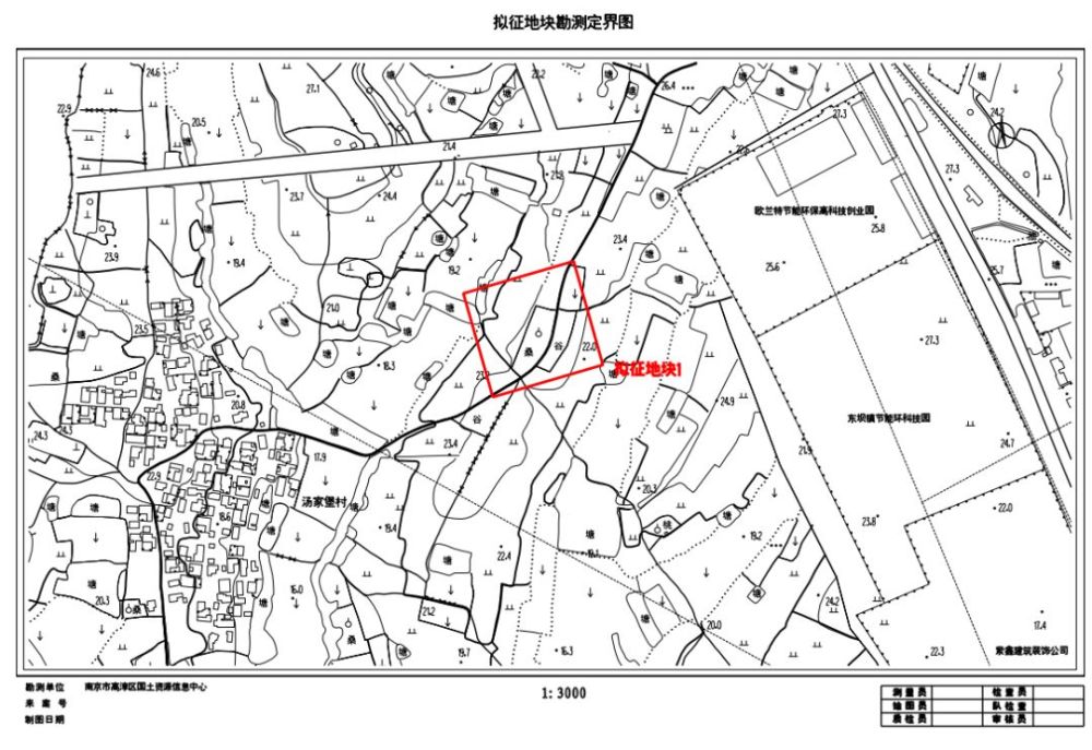 1,东坝镇(街道)东坝村(社区)及有关农户: 因建设需要,依照法律规定,拟