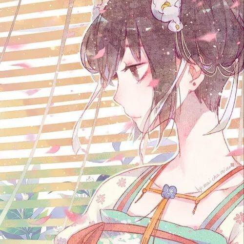 古风女生头像 兰烬落,屏上暗红蕉.闲梦江南梅熟日,夜船吹笛雨萧萧.