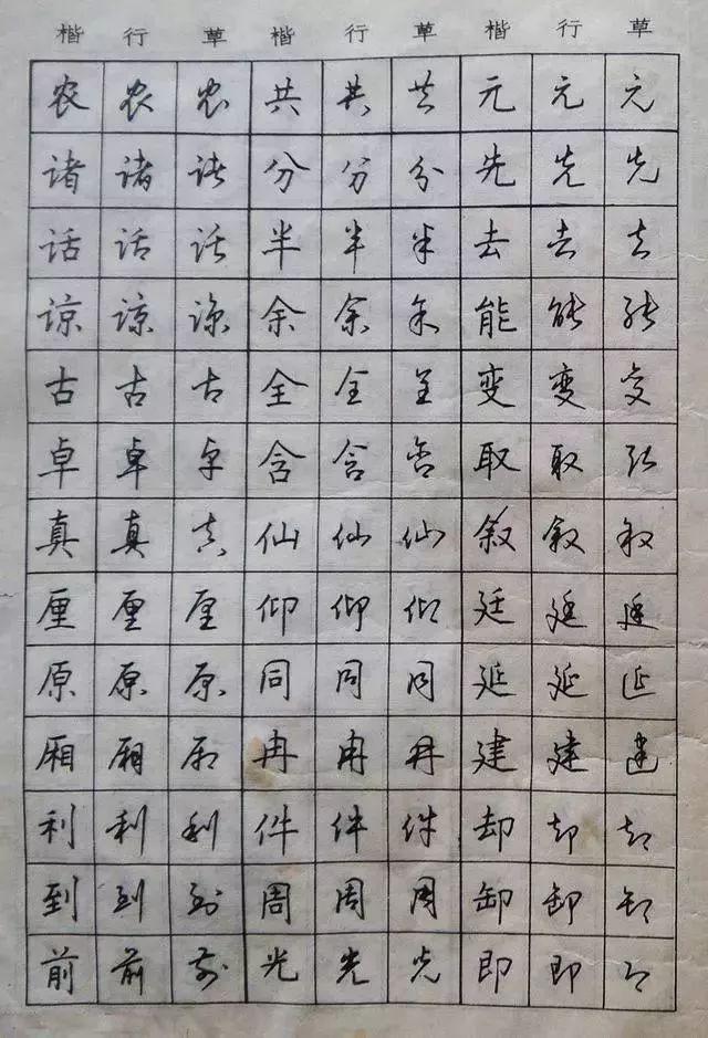 硬笔书法欣赏:沈鸿根楷书,行书,草书三体字帖