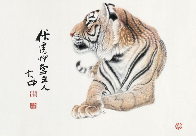 把老虎画成"病猫",为何被誉为传世名画?放大10倍,看老虎眼睛