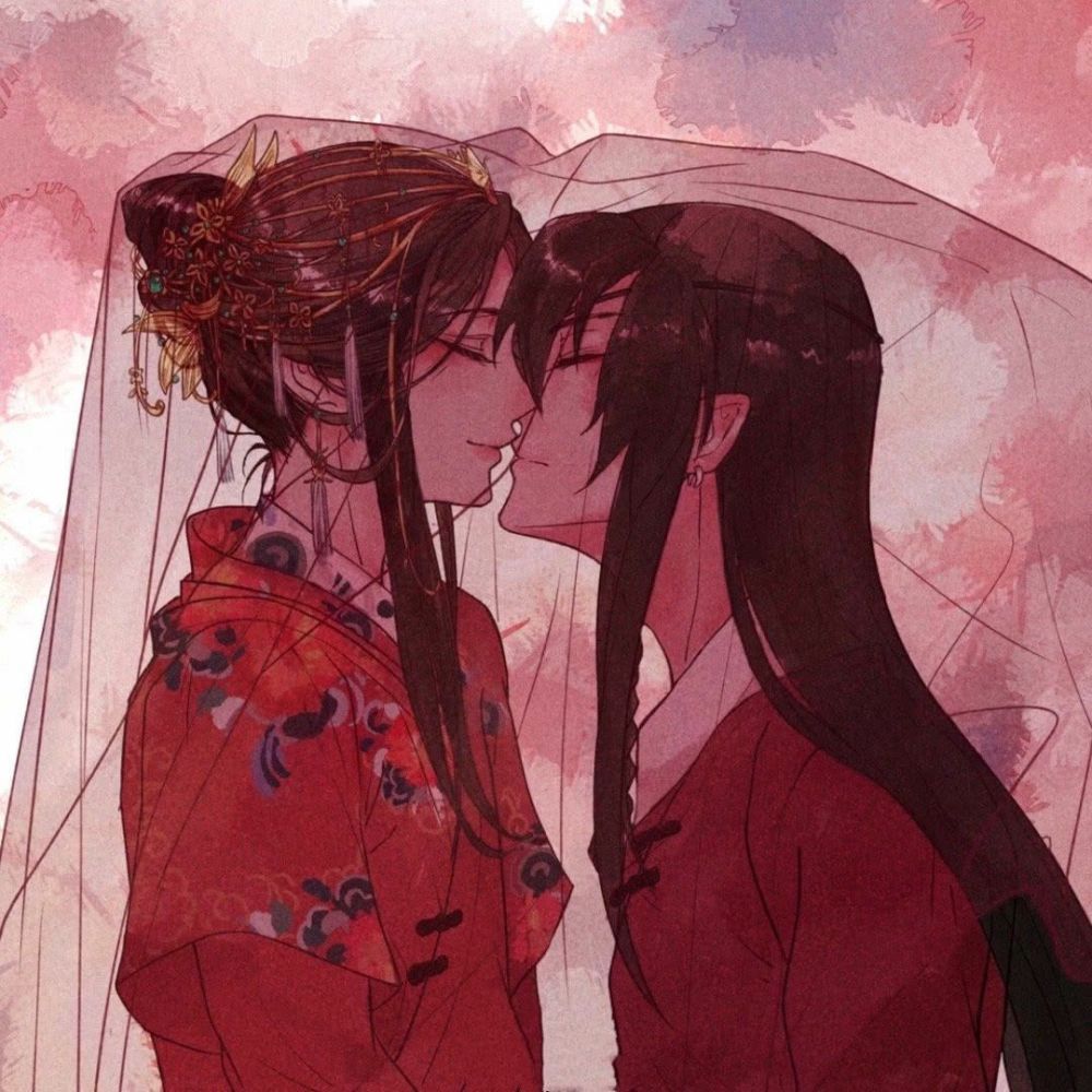 《天官赐福》动画版大结局,谢怜花城大婚夜,一袭红妆的谢怜简直看呆