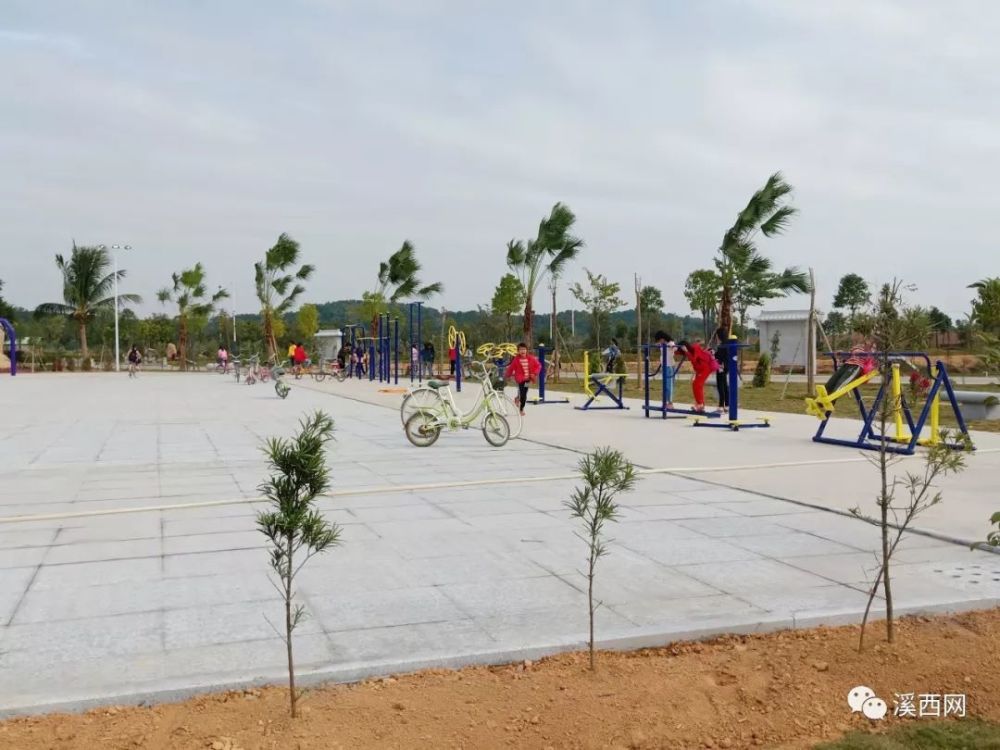 惠来这个村,建造了一个大型公园