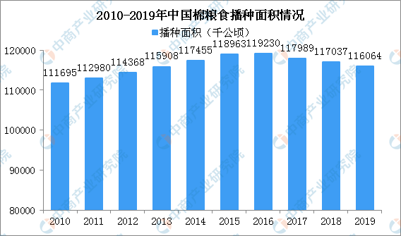 2019年中国粮食种植面积和产量数据分析及2020年预测