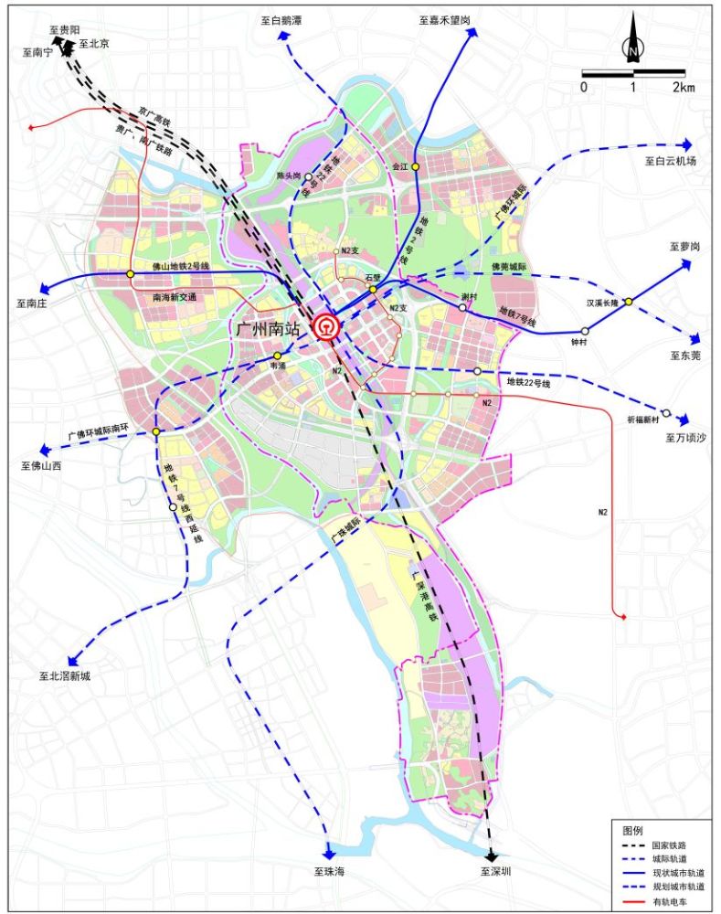 2条有轨电车 南海新交通:广州南站-南海金融高新区; n2线:广州南站