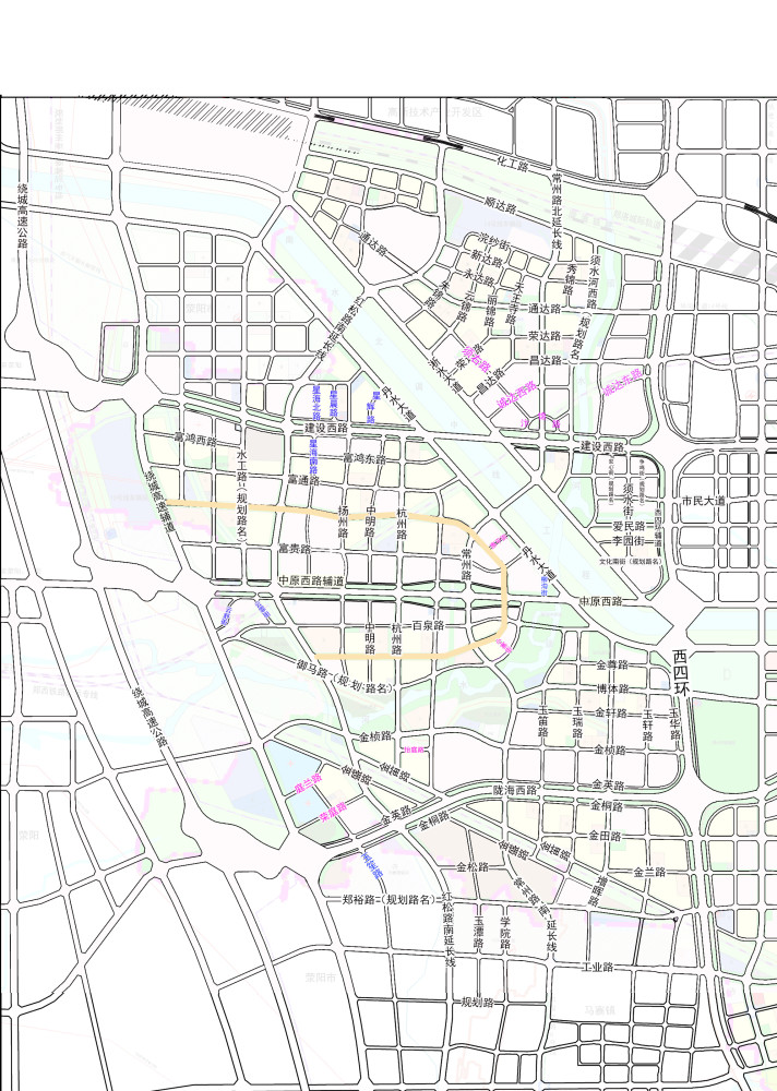 中原区道路示意图