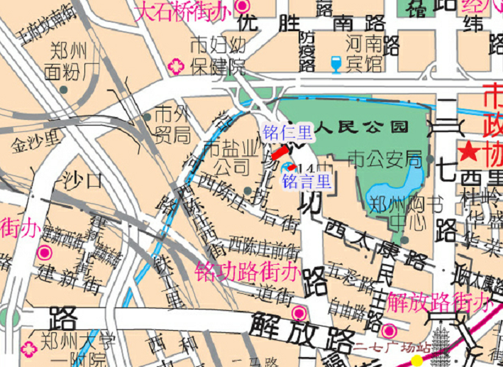 二七区道路示意图