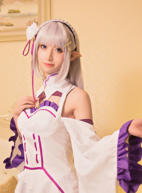《re:从零开始的异世界生活》爱蜜莉雅cos精选,温婉可人的美丽少女