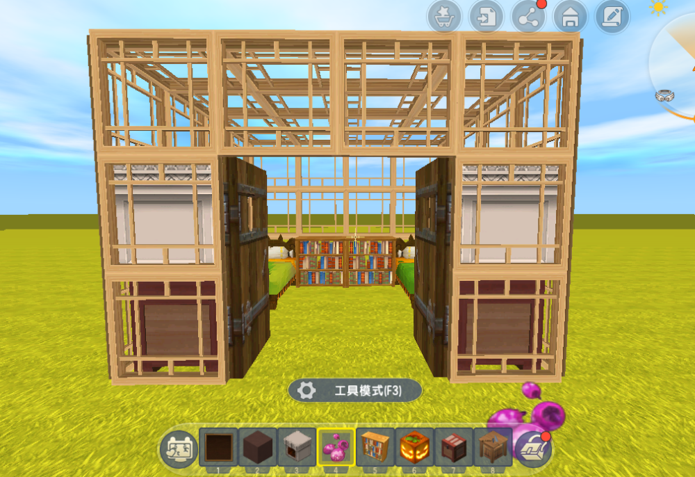 迷你世界:不用方块也能造小屋?玩家50秒造3×4房子,生存全靠它!