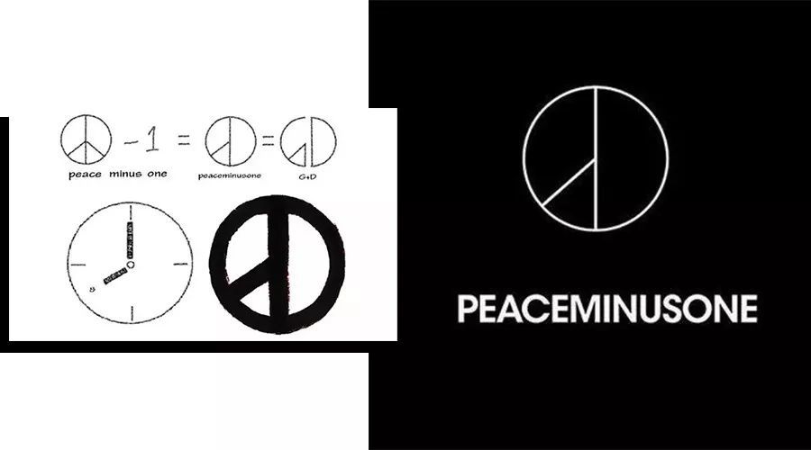 logo就明白了 品牌名字叫做 peaceminusone 和平标志 - 1 = gd=权志龙