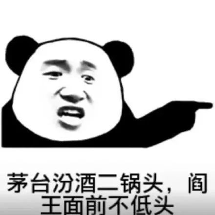 搞笑熊猫头喝酒顺口溜表情包,再掺一瓶江小白,今生今世说拜拜