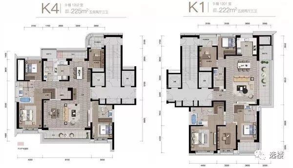 杭州壹号院222㎡,225㎡户型大pk!