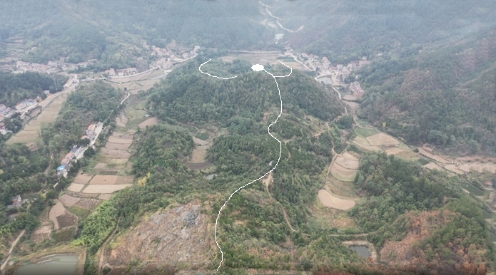 航拍湖北风水宝地笑天龙形风水培训班王君植大师带弟子寻龙点穴看风水