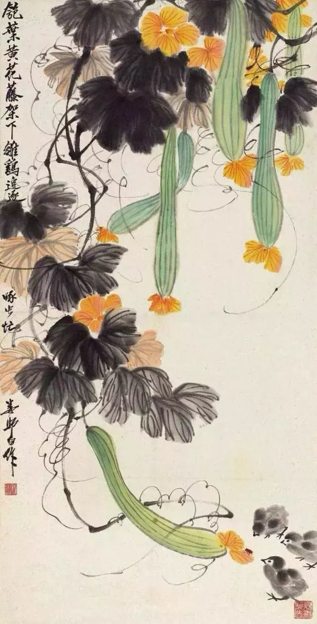中国画中"瓜果蔬菜"的美好寓意
