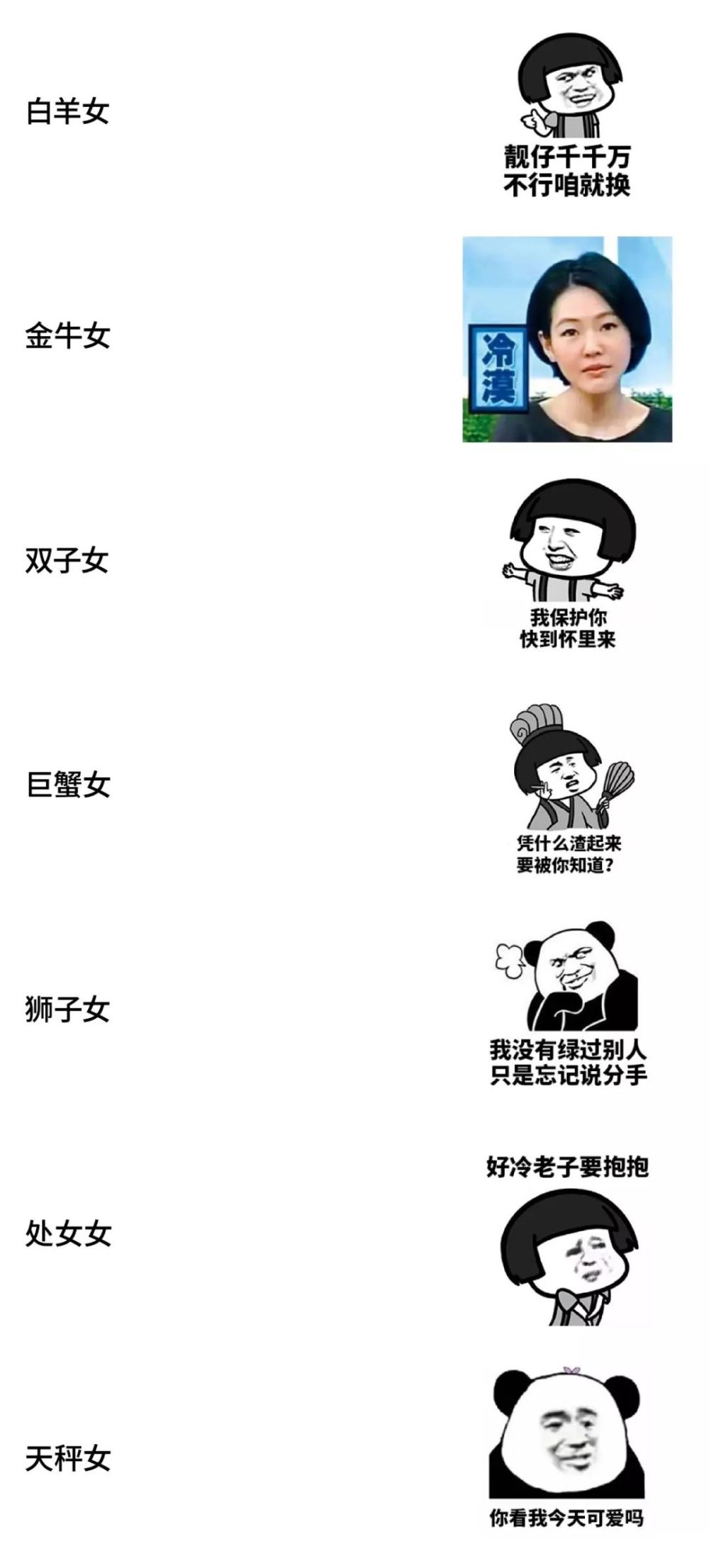 12星座渣女测试题