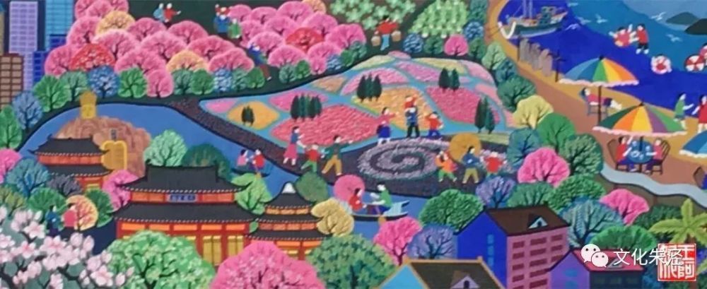 1998,1999年,连续举办了两届上海旅游节金山农民画艺术展示节,中外