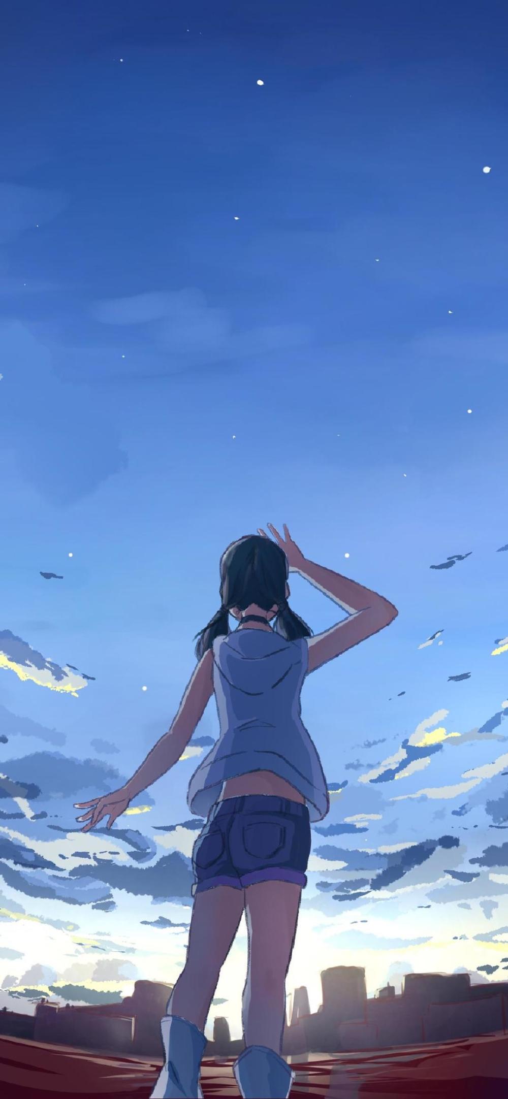 《天气之子》背景图:无论你在哪里,我一定拼尽全力去