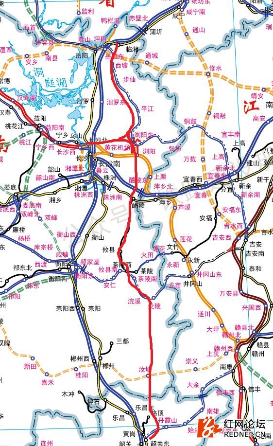 红网网友:湘东铁路的建议