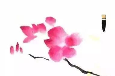 简单国画教程:桃花画法