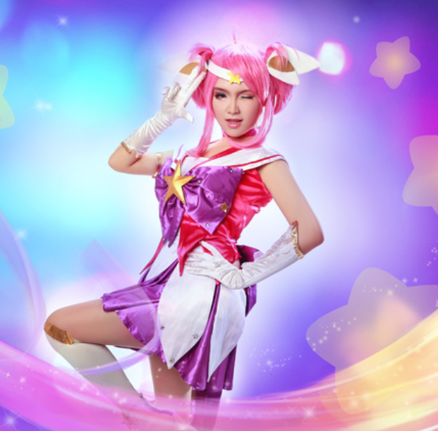 《英雄联盟》光辉女郎拉克丝cosplay,小姐姐水灵秀气