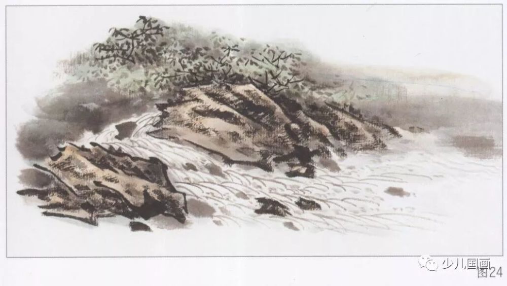 中国画学谱·山水卷 瀑布溪流:水波画法