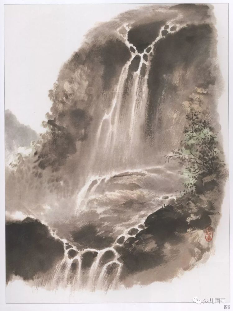 中国画学谱·山水卷 瀑布溪流