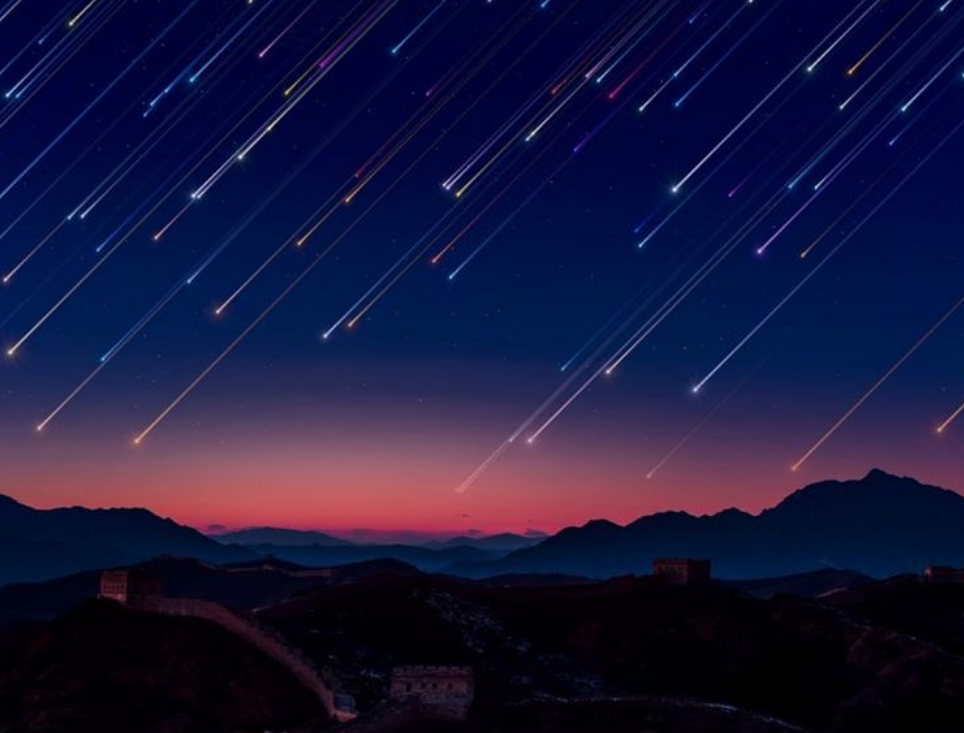 流星雨高清精美壁纸,唯美梦幻的美丽星空