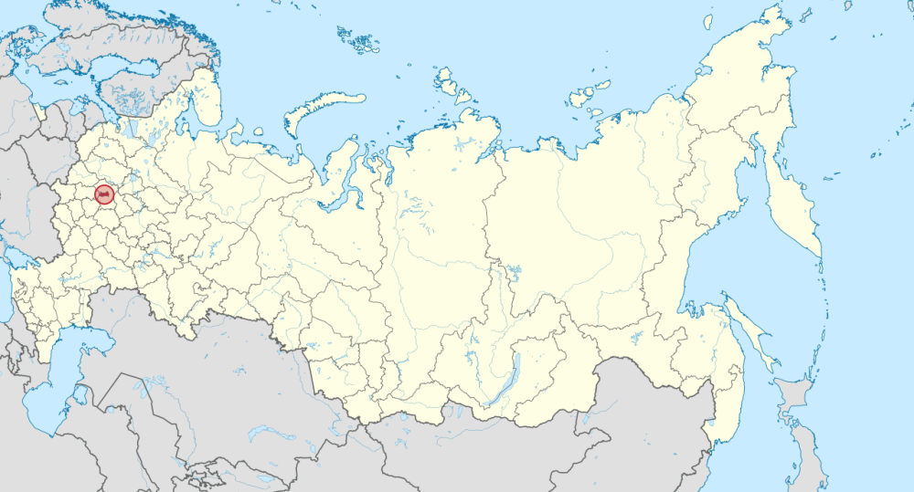 莫斯科在俄罗斯的位置