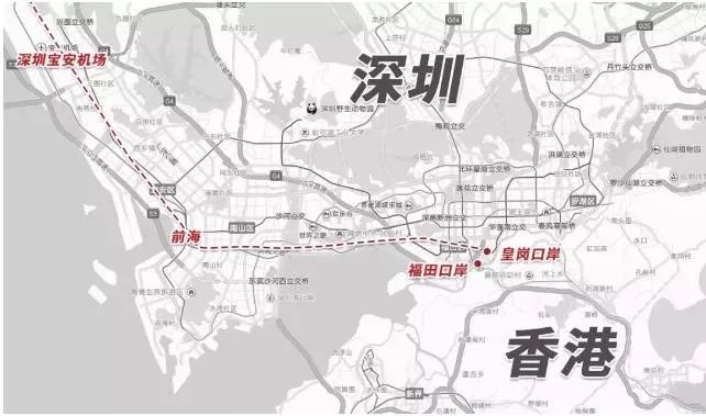 机场北站与深圳地铁11号,20号线换乘,福海西站与深圳地铁12号线换乘