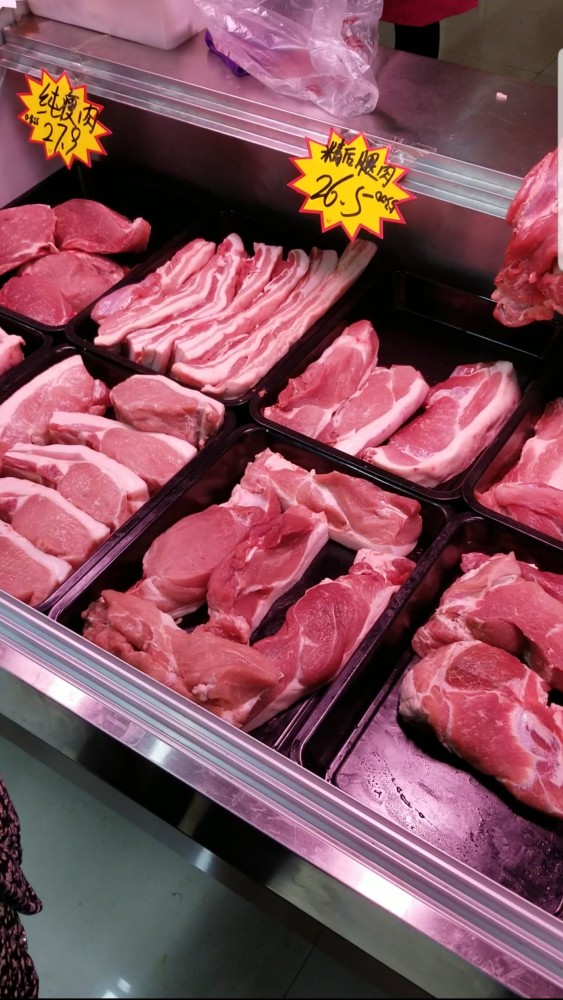 实拍超市猪肉价格