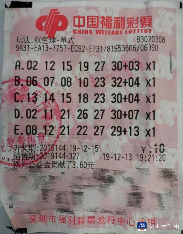 深圳95后女生陪姐姐散心,机选十元双色球碰运气,博中895万