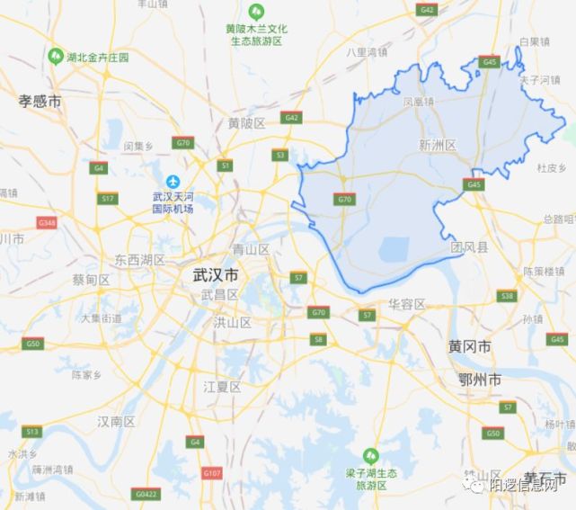 在武汉所有行政区当中,新洲区算是最为特殊的一个存在,从地理位置上看