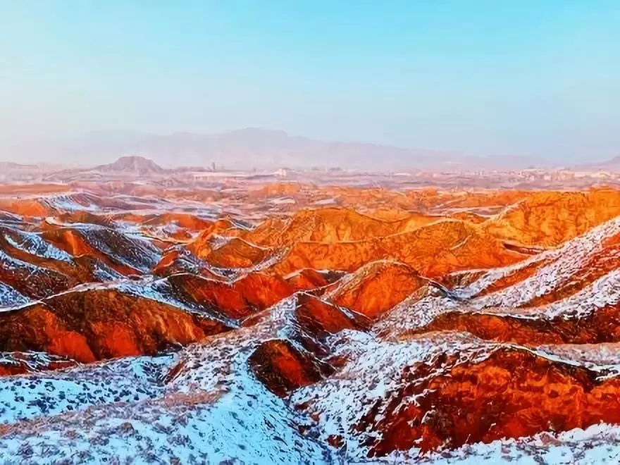 冬日,来张掖丹霞观雪景