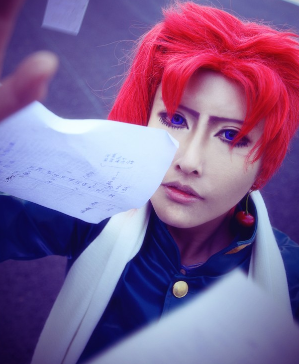 动漫cosplayjojo的奇妙冒险花京院典明画风十分清新帅气