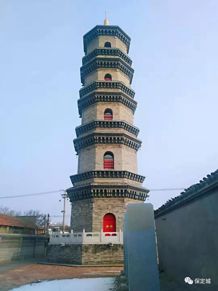 高阳县赵通村楞严寺塔和孝义河