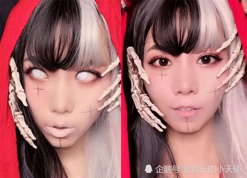 "白瞳妆"女孩卸妆,第一眼:妆容挺亮眼,看到最后:长在我审美点上!