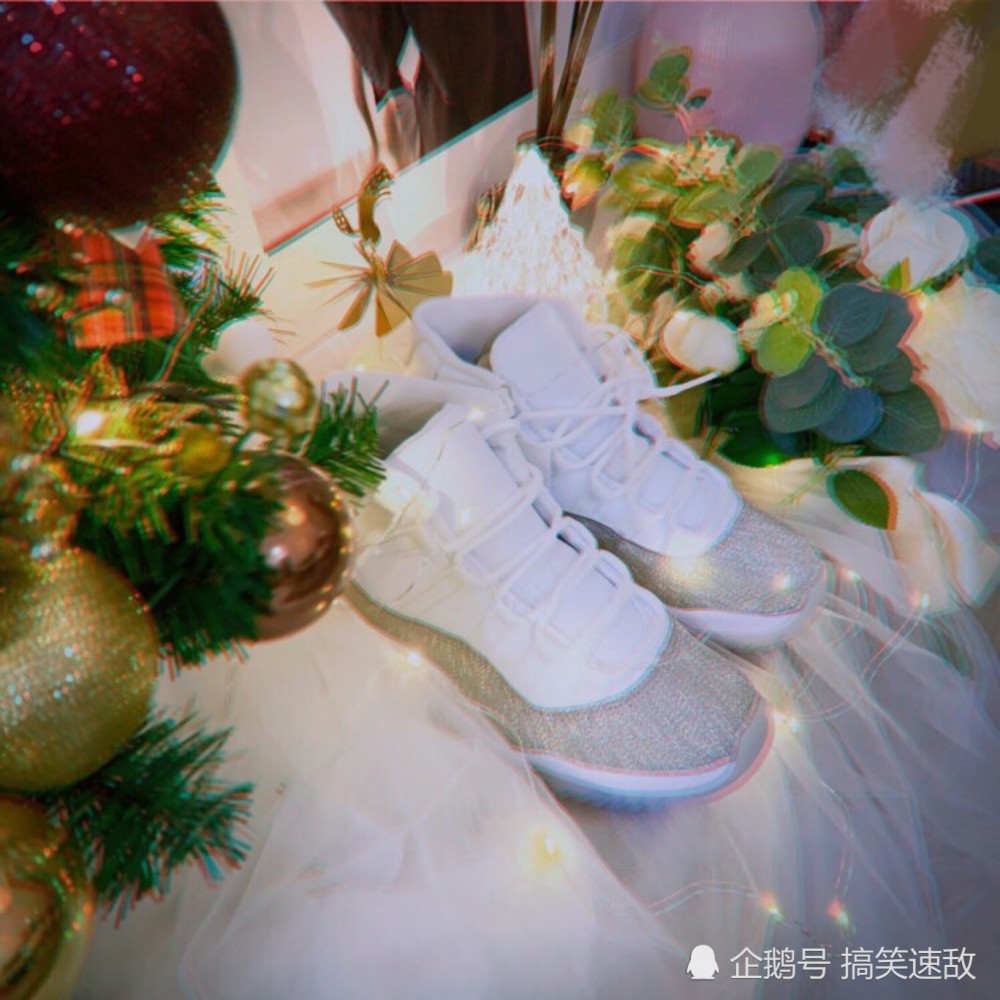 aj11"满天星"配婚纱有多好看?满钻设计上脚超闪,新年入手成仙女必备