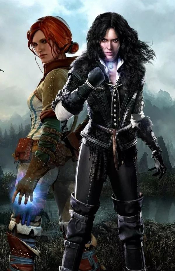 《巫师》游戏中的叶奈法和特莉丝