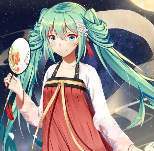 高清二次元壁纸,古风少女初音未来,让你的桌面独具一格