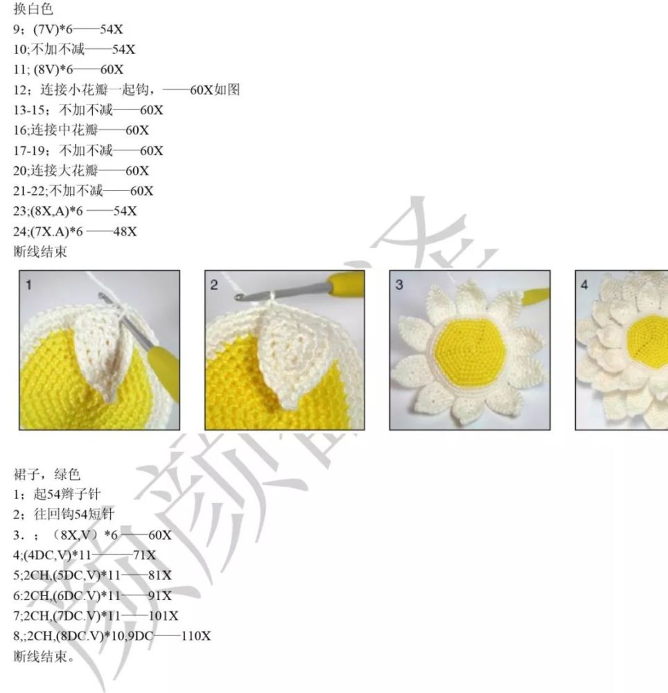 钩针图解│lalylala系列经典人形玩偶:荷花拉拉