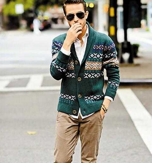 时尚帅气的男士针织开衫,街头潮范达人完美搭配,尽显迷人魅力