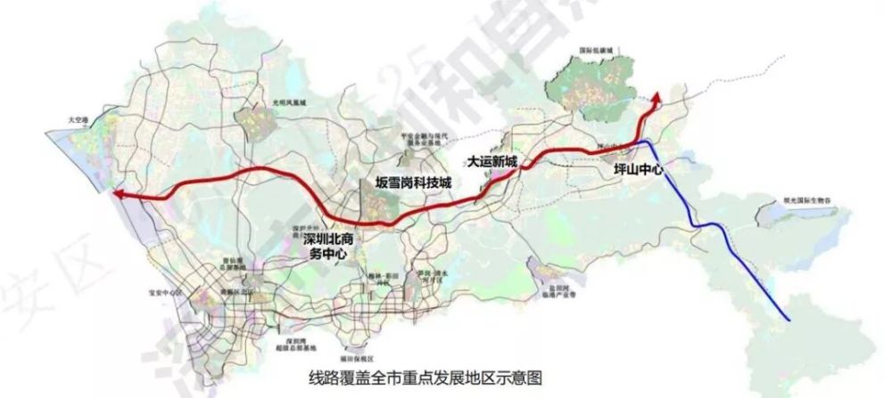 4km,设3站,由坪山站接出,站点分别为:葵涌站,大鹏站,新