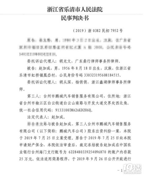台州鹏城凯迪法人赵加成抽逃资金被判