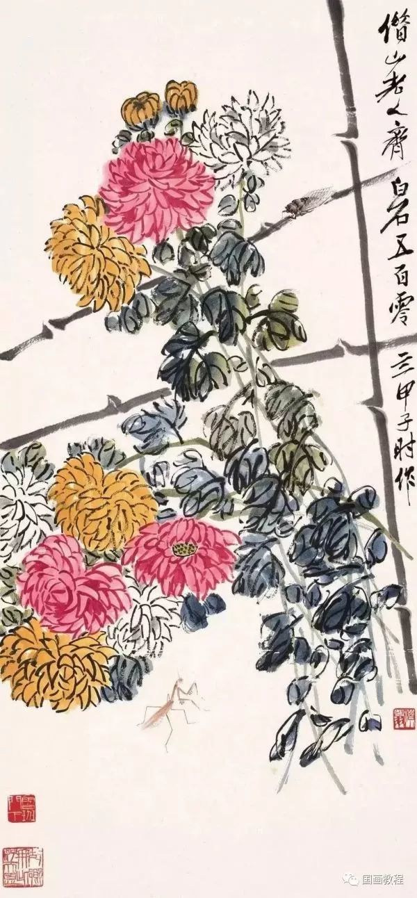 【徐湛国画教学视频】:菊花的画法01 自动播放  进入广告 广告被拦截