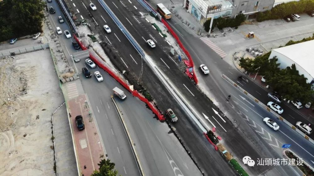 泰山南路长平跨线桥通车,北行,南行线路望君知悉