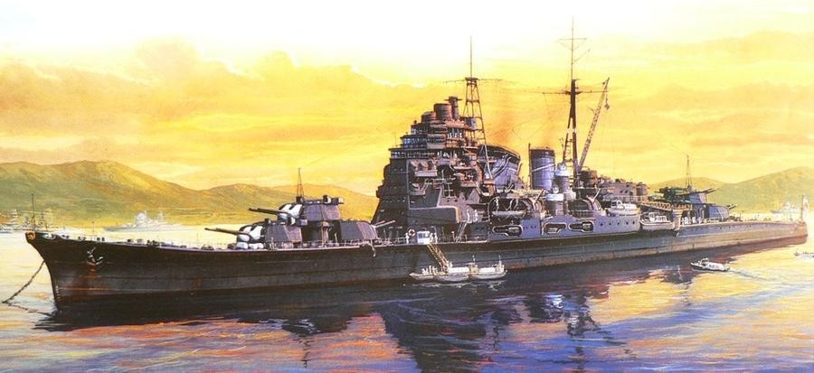 鸟海号重巡洋舰罗伯茨号拼命向前冲,离敌舰越来越近,以至于敌人的炮弹